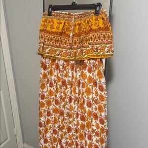 Floral Orange Women's maxi dress